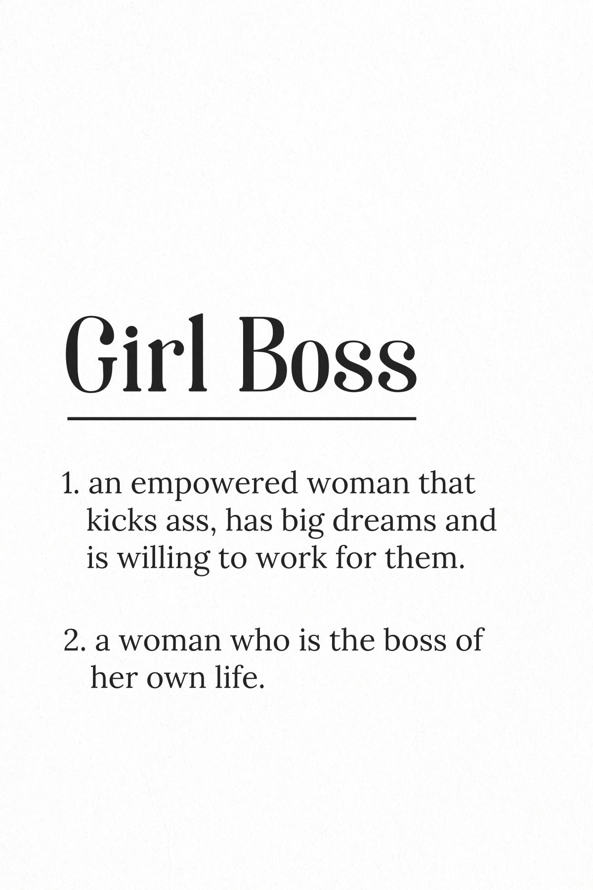 Girl Boss Definition II