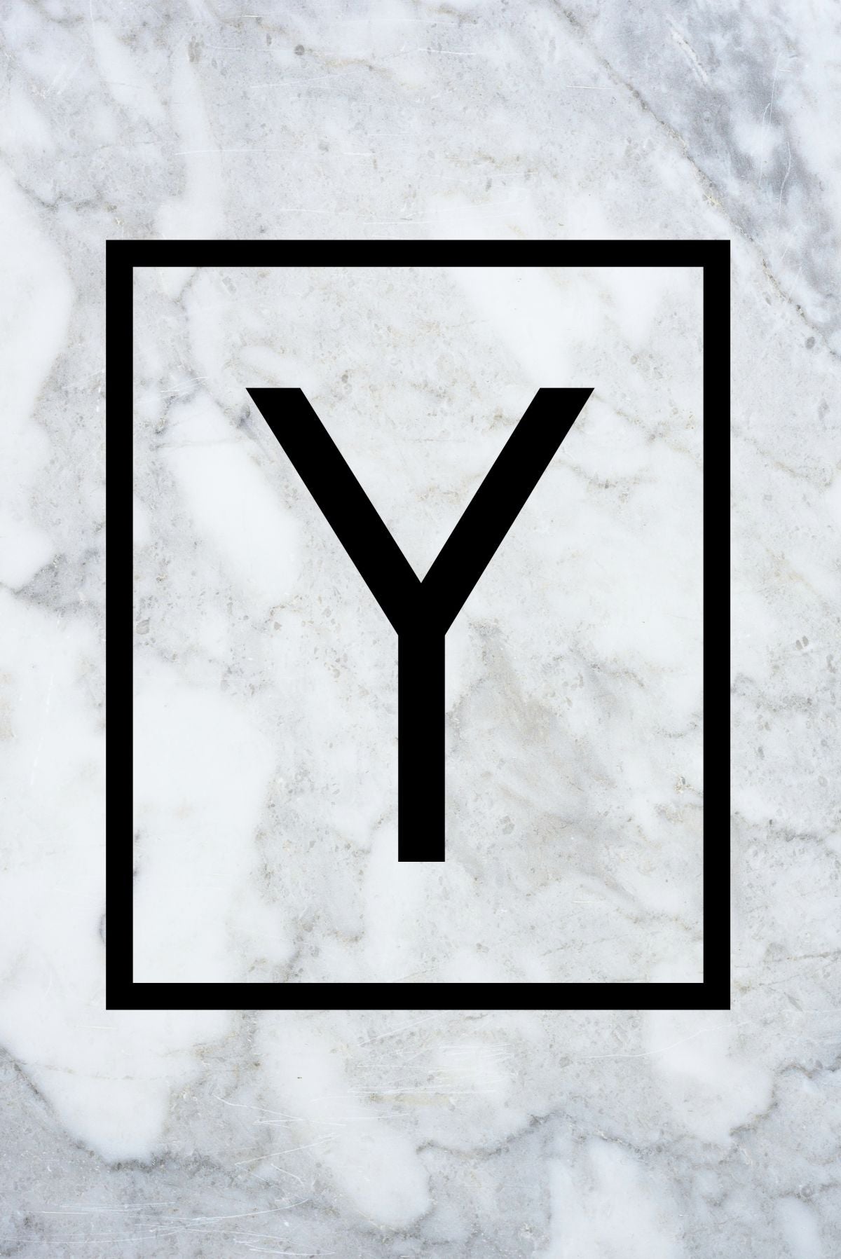 Marble Letter Y