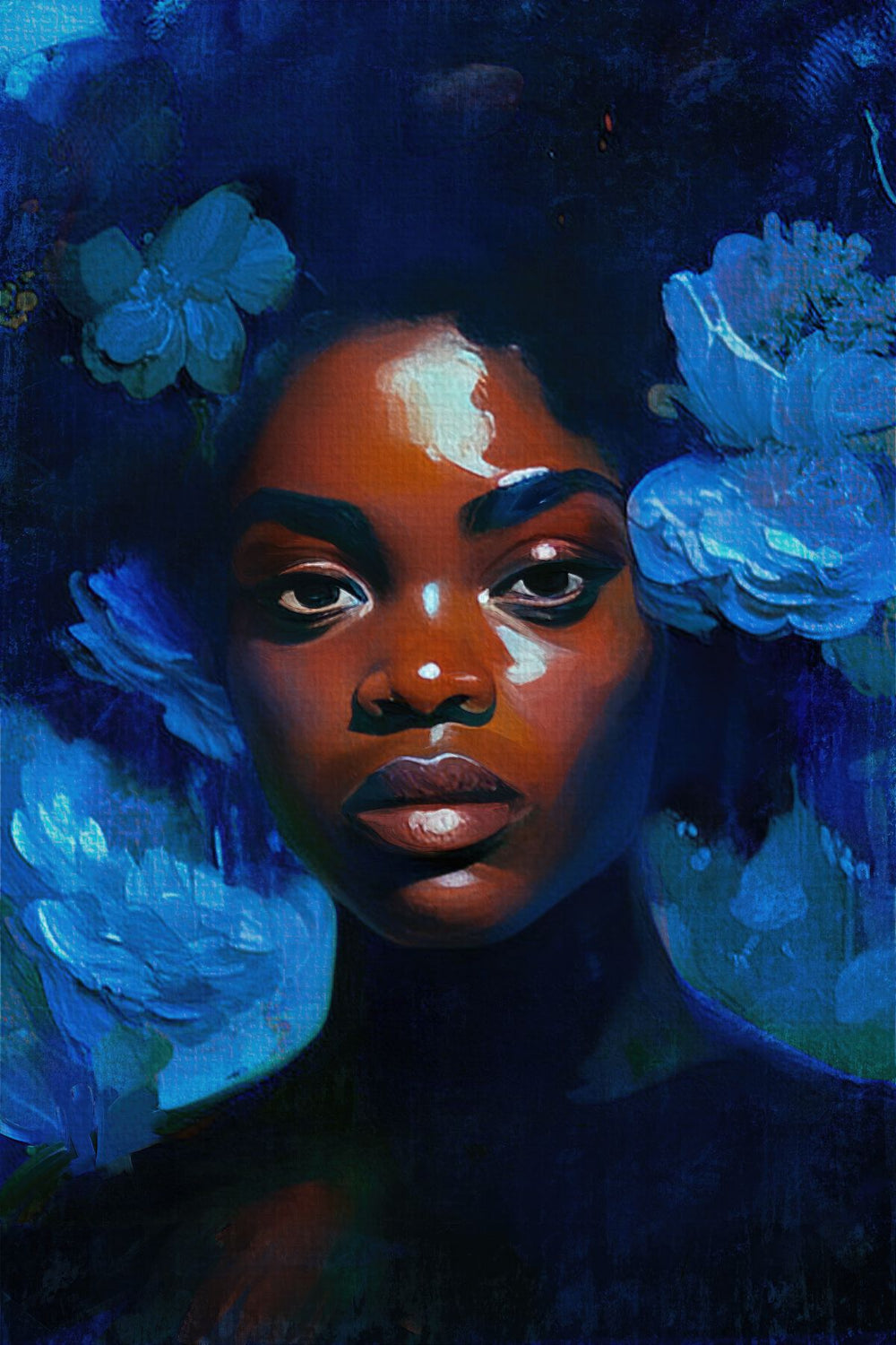 African Woman In Blue