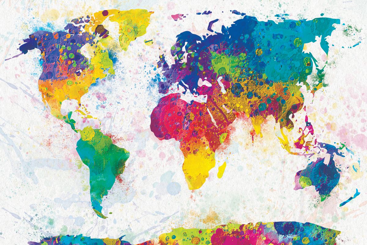 Color Speckled World Map
