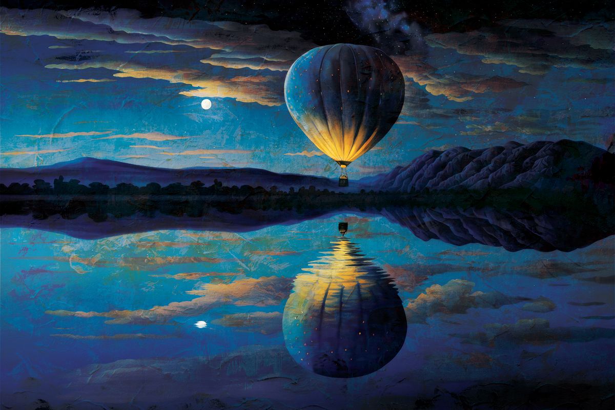 Moonlit Hot Air Balloon