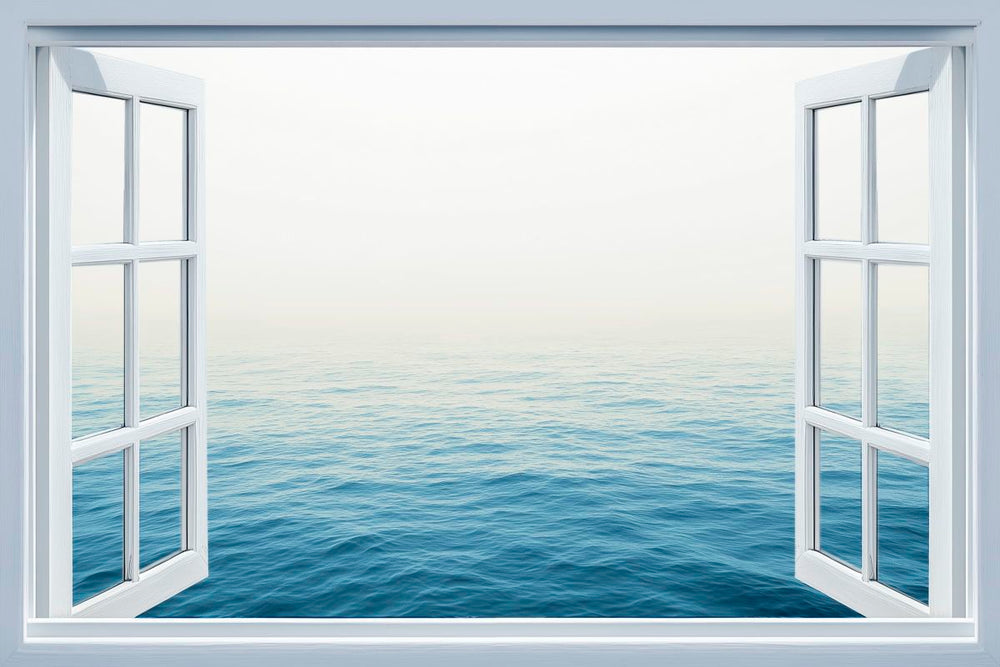 Beachfront Window View Wall Art