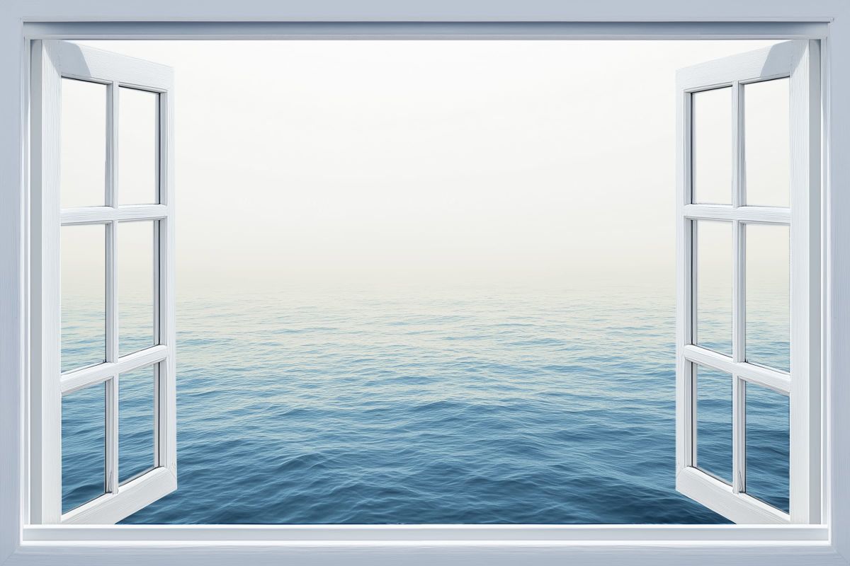 Beachfront Window View