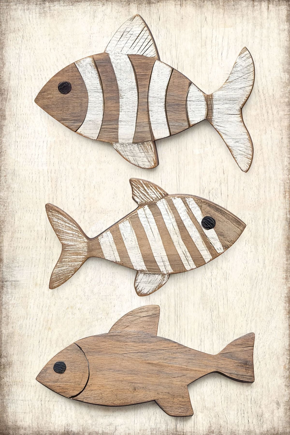 Fish Trio Wood Style