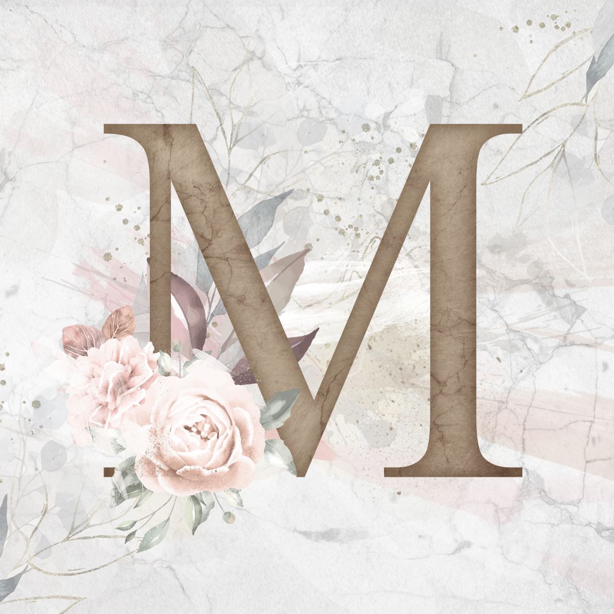 Floral Letter M