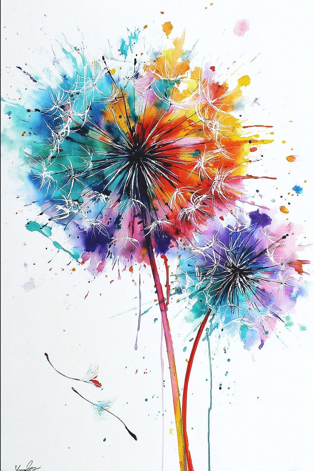 Colorful Dandelions