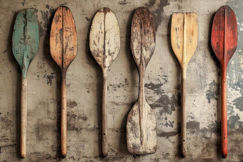Weathered Wooden Oars II