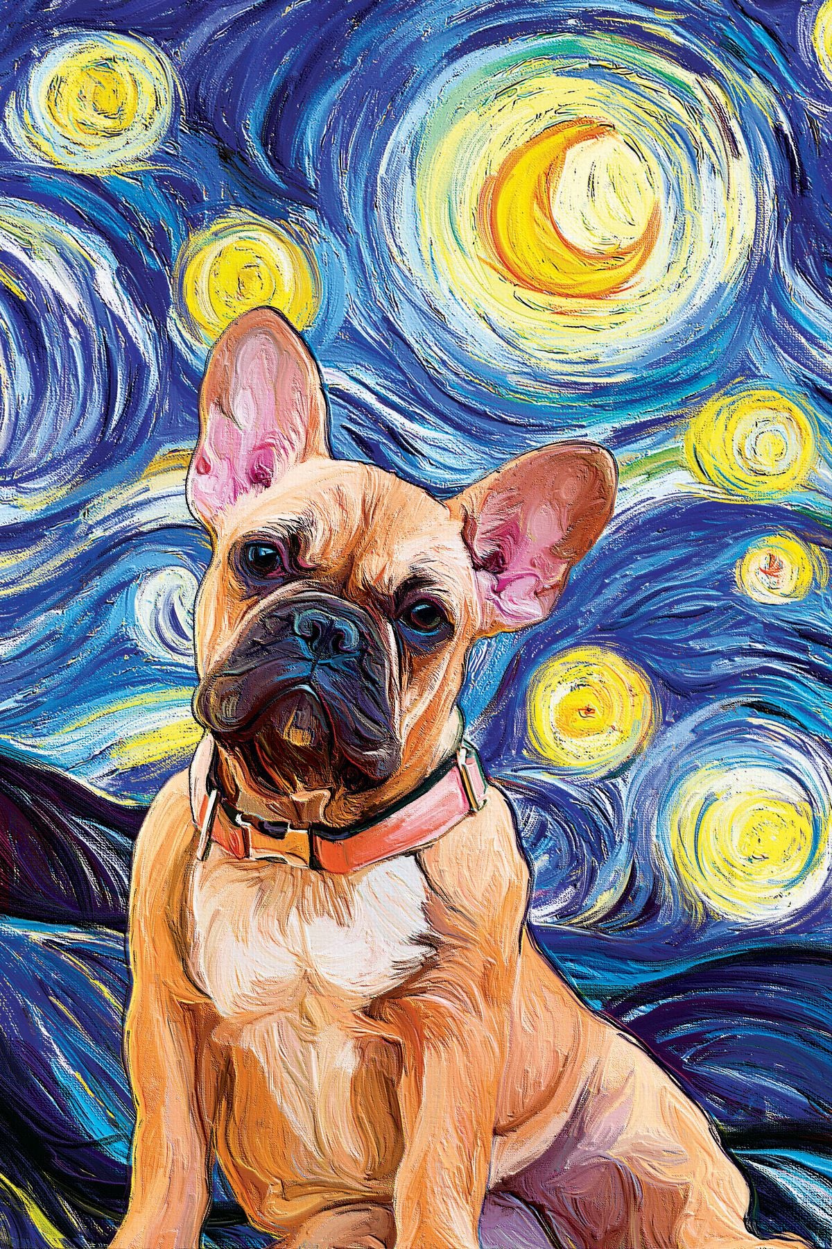 Bulldog Starry Night