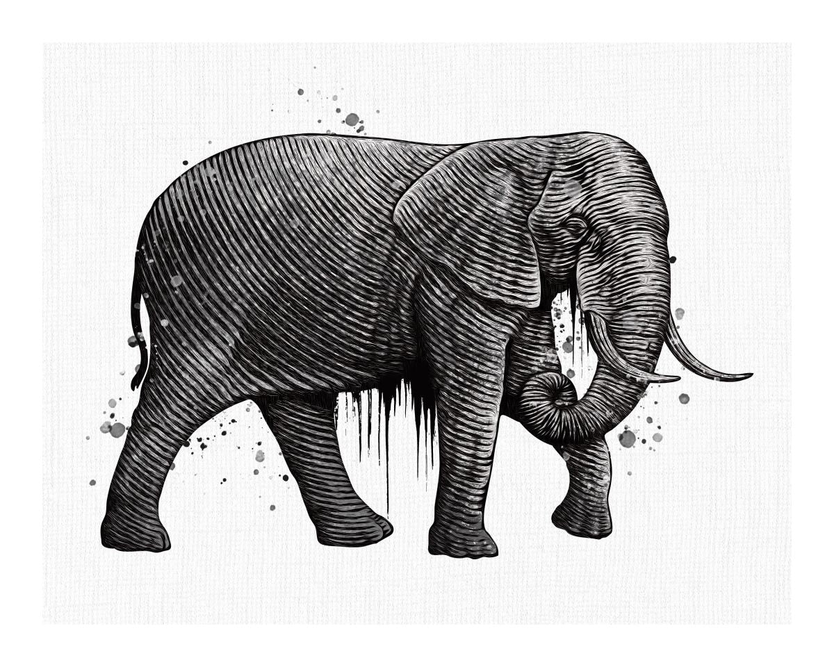 Retro African Elephant