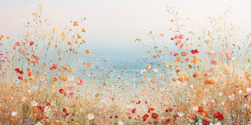 Coastal Wildflower Panorama Art