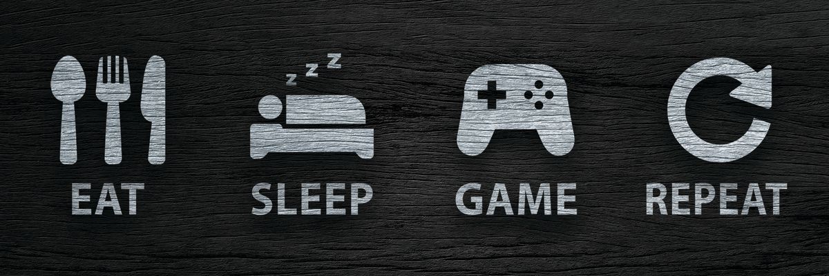 Eat Sleep Game Repeat Icons