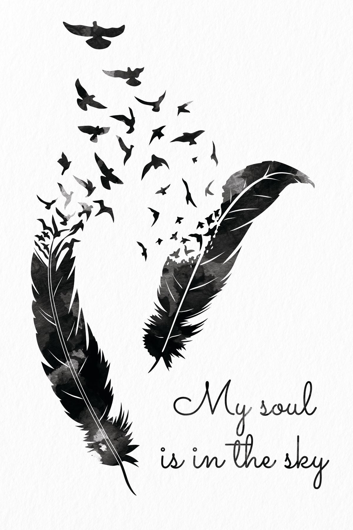 My Soul In The Sky Black Feathers