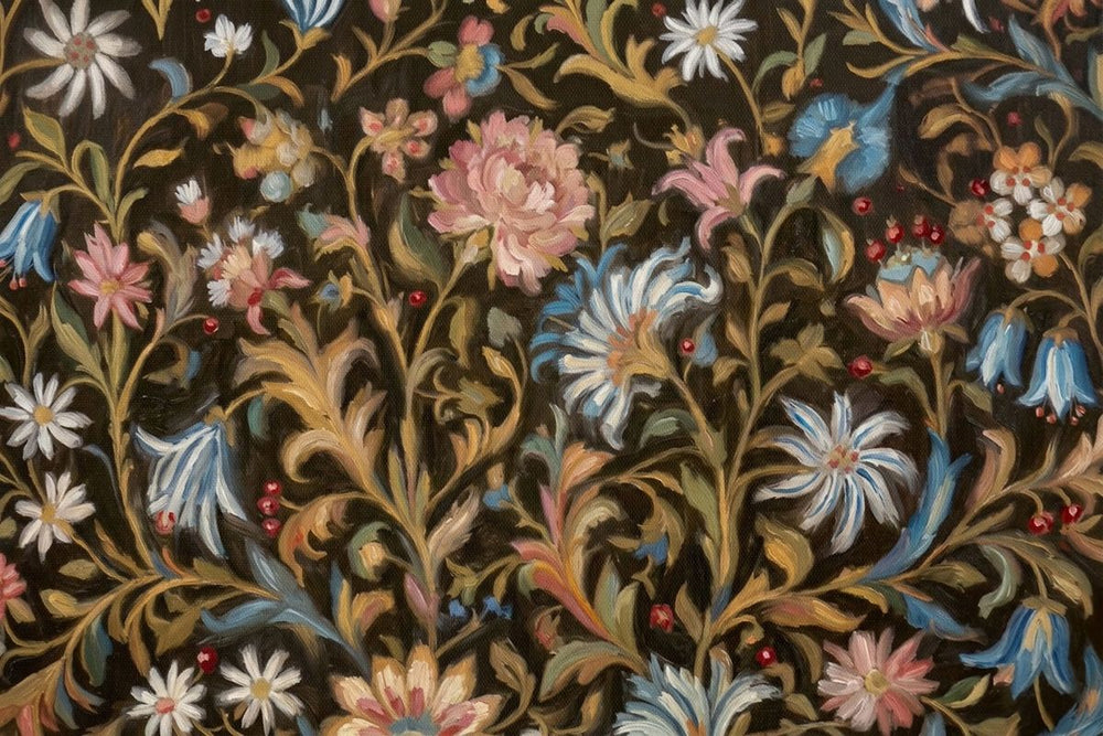 Ornate Floral Wallpaper
