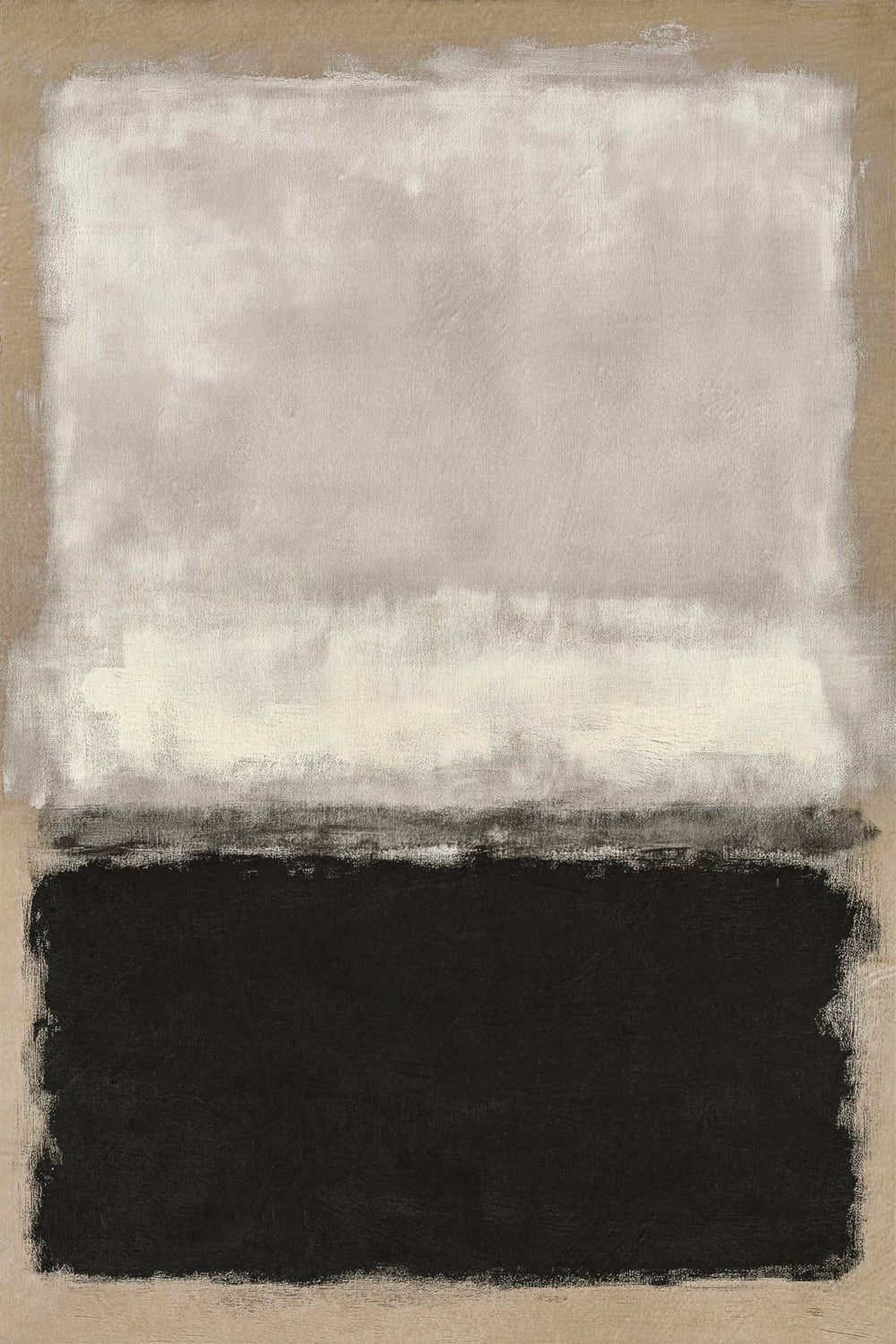 Gray and Black Color Field Painting