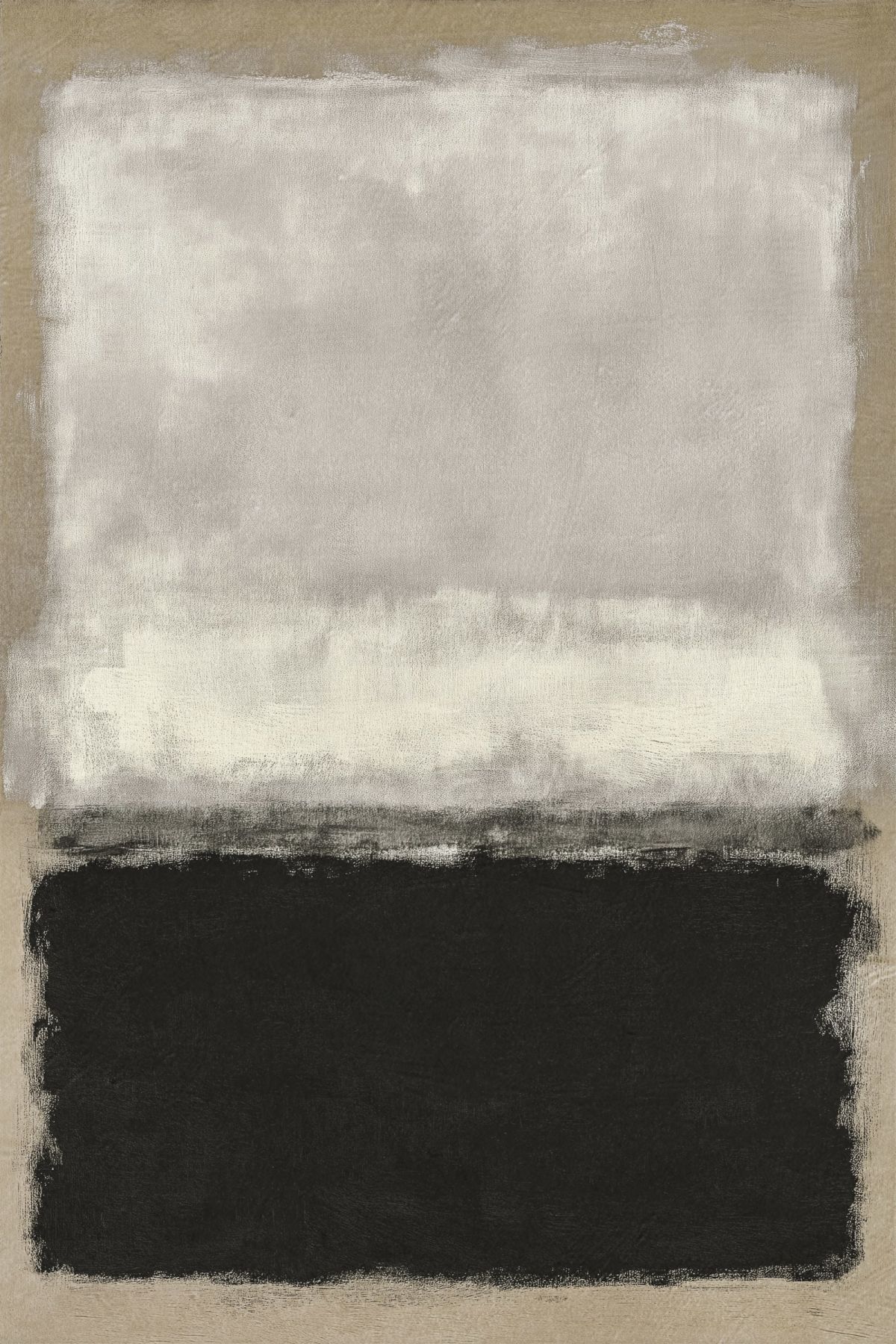 Gray and Black Color Field Painting