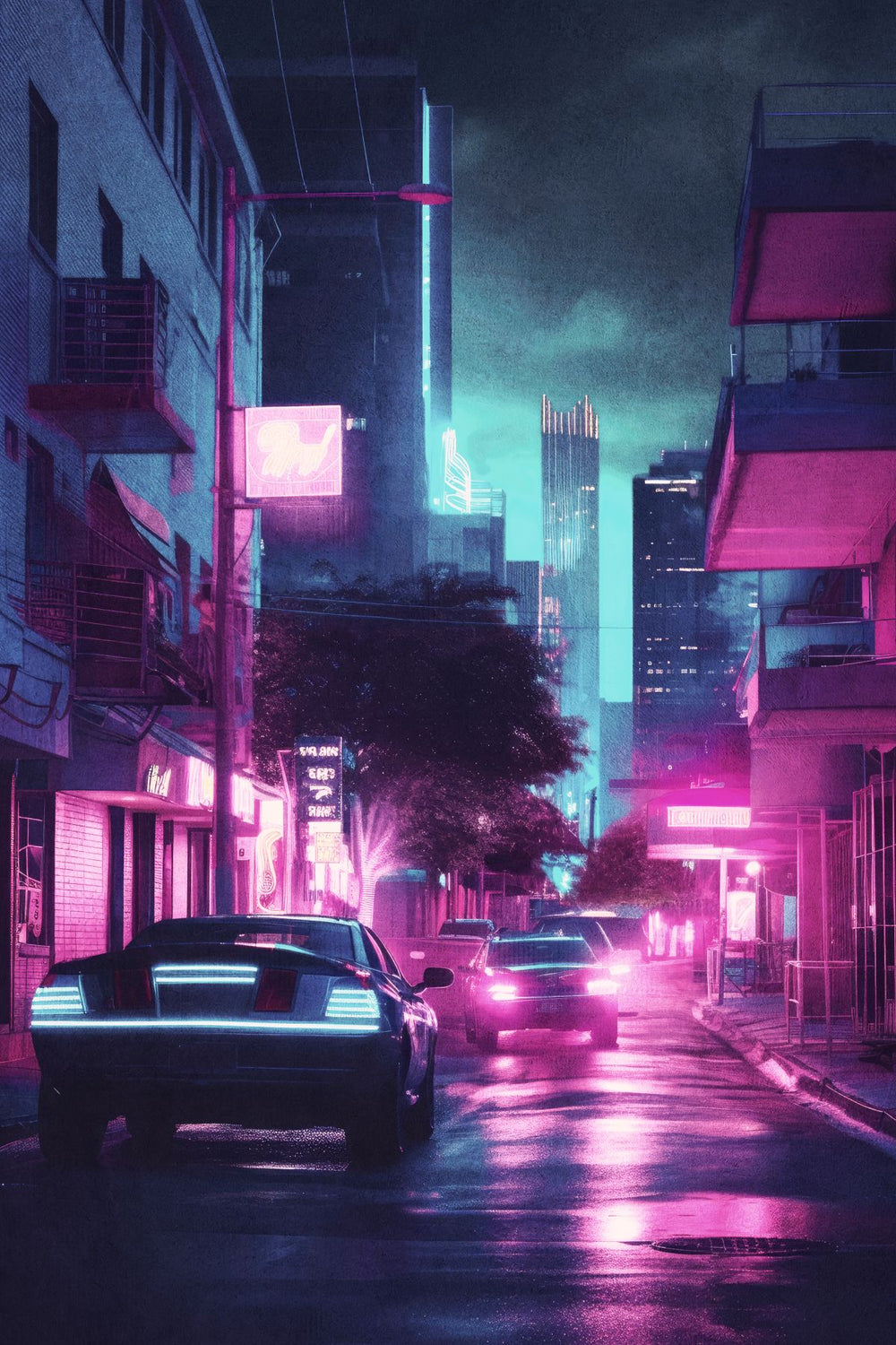 Cyberpunk Street Traffic