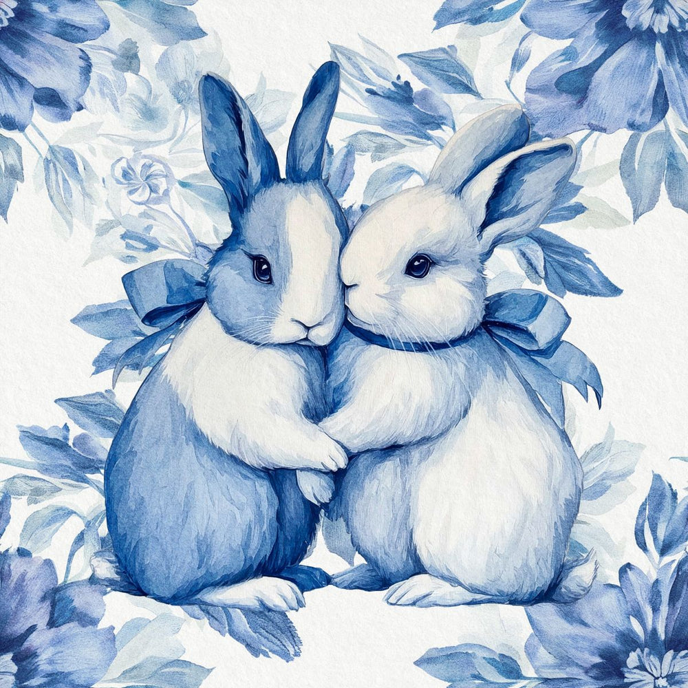 Blue Bunny Pair