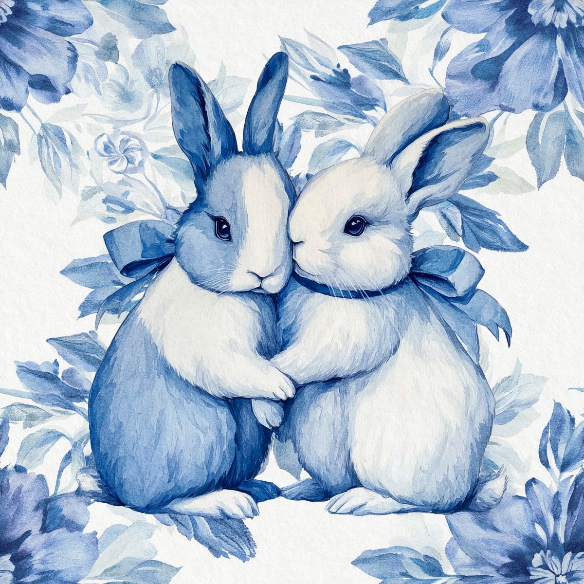 Blue Bunny Pair