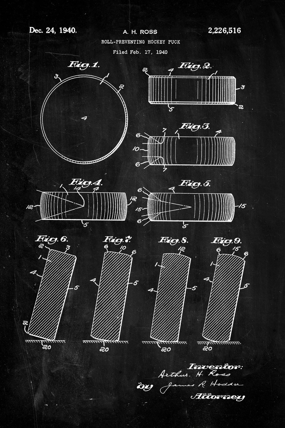 Roll Preventing Hockey Puck Patent