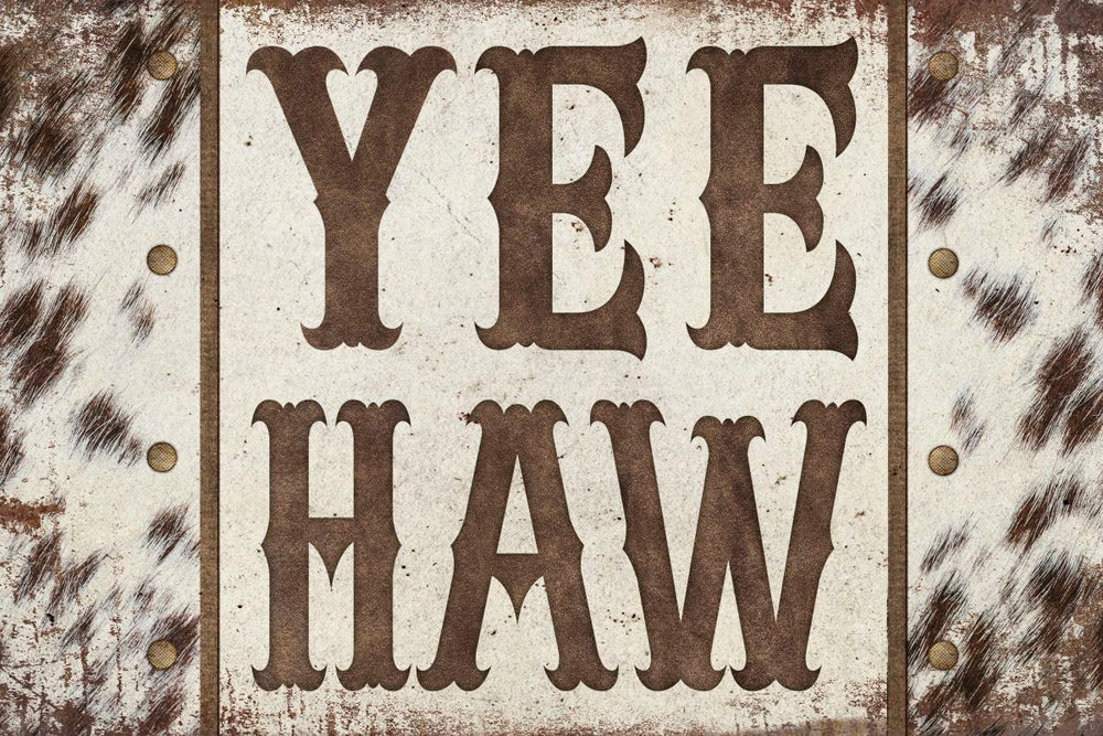 Yeehaw On Cowhide