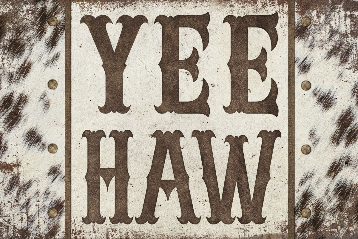 Yeehaw On Cowhide