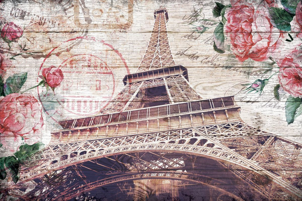 Rustic Postcard Eiffel Tower