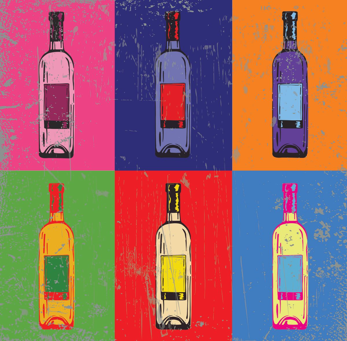 Pop Style Wine Bottles