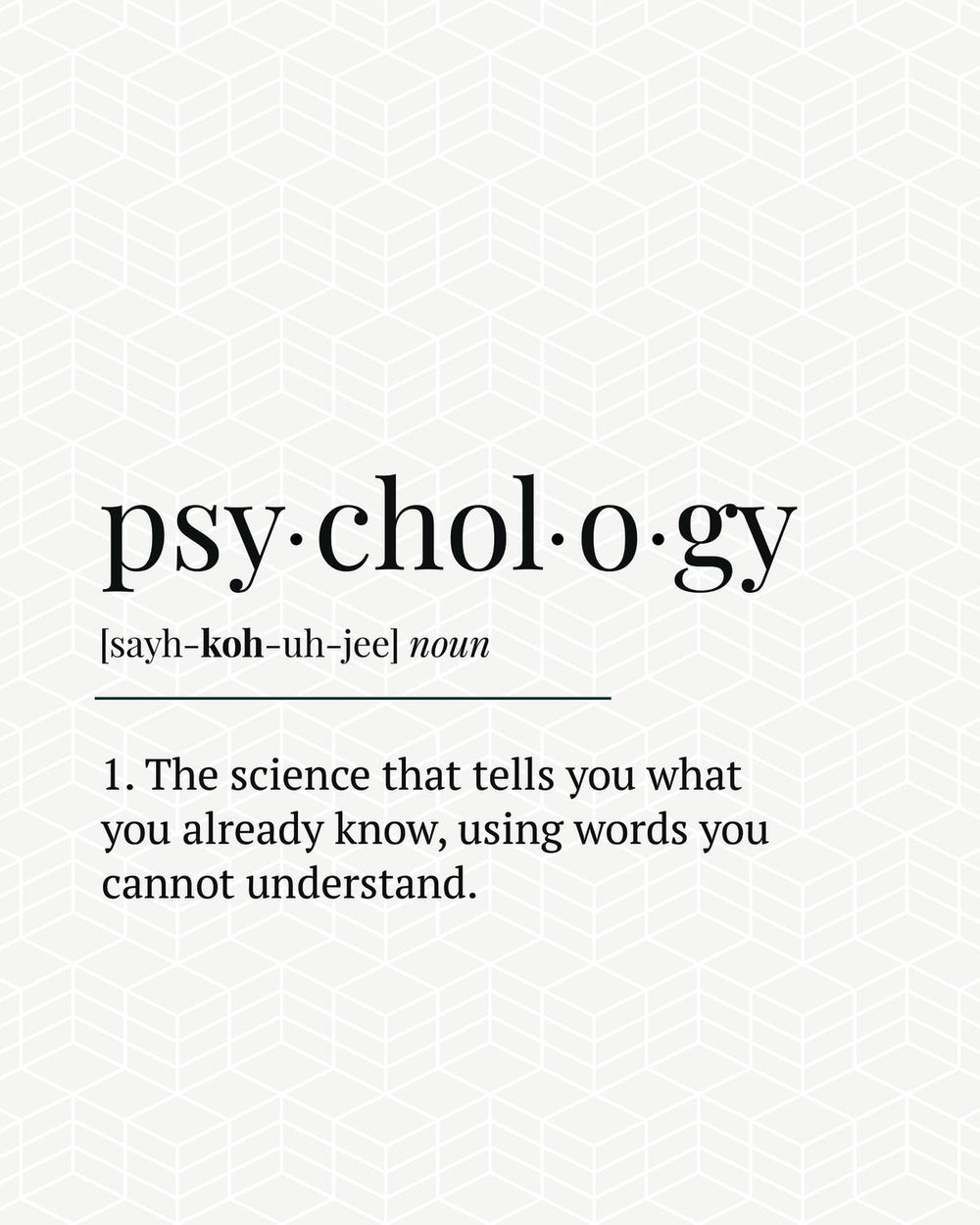 Funny Psychology Definition