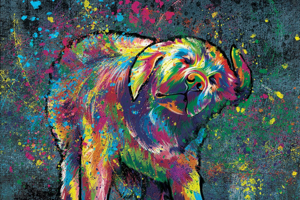 Wet Labrador Color Splash Paint