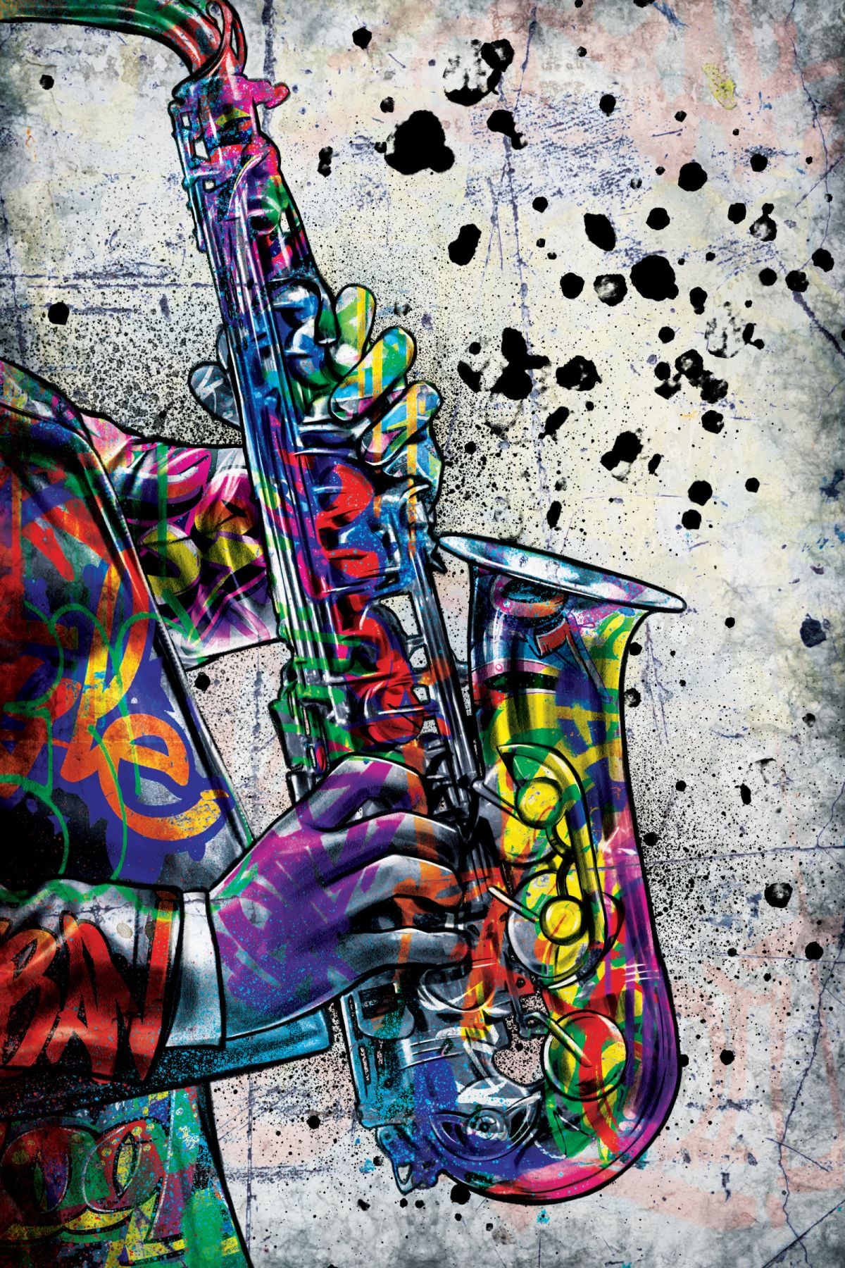 Saxophone Player Graffiti II
