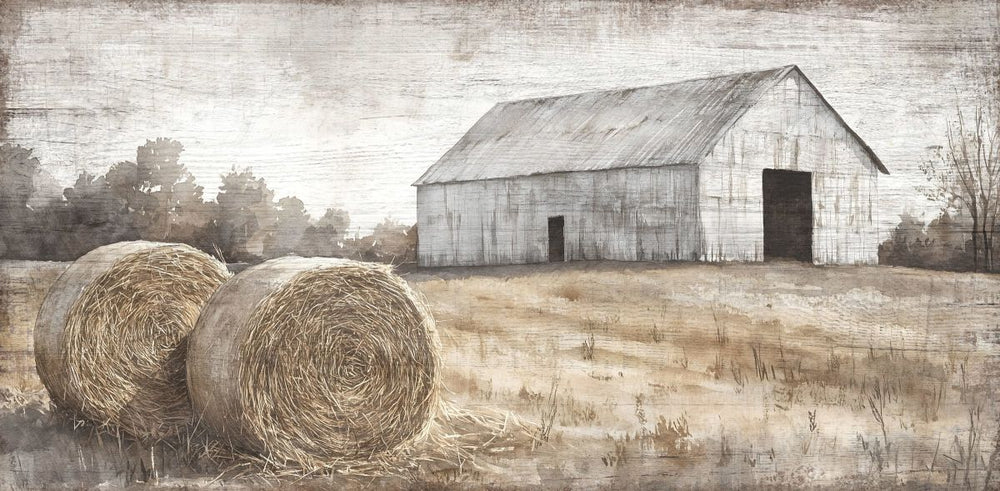 Barn And Hay Bales II