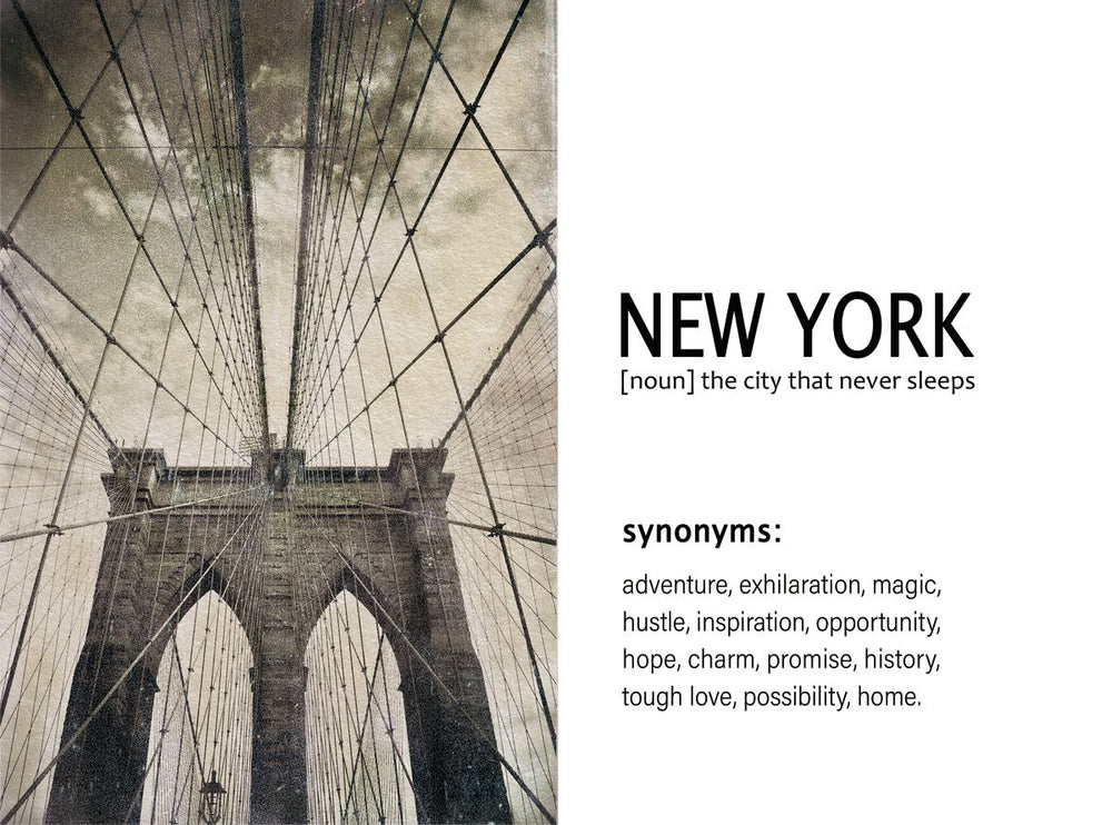New York Synonyms Typography