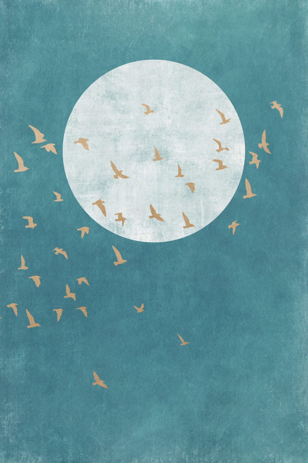 Moonlit Golden Birds