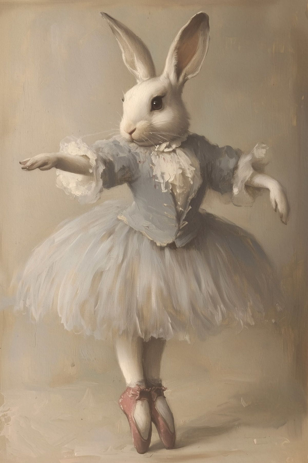Rabbit Ballerina in a White Tutu