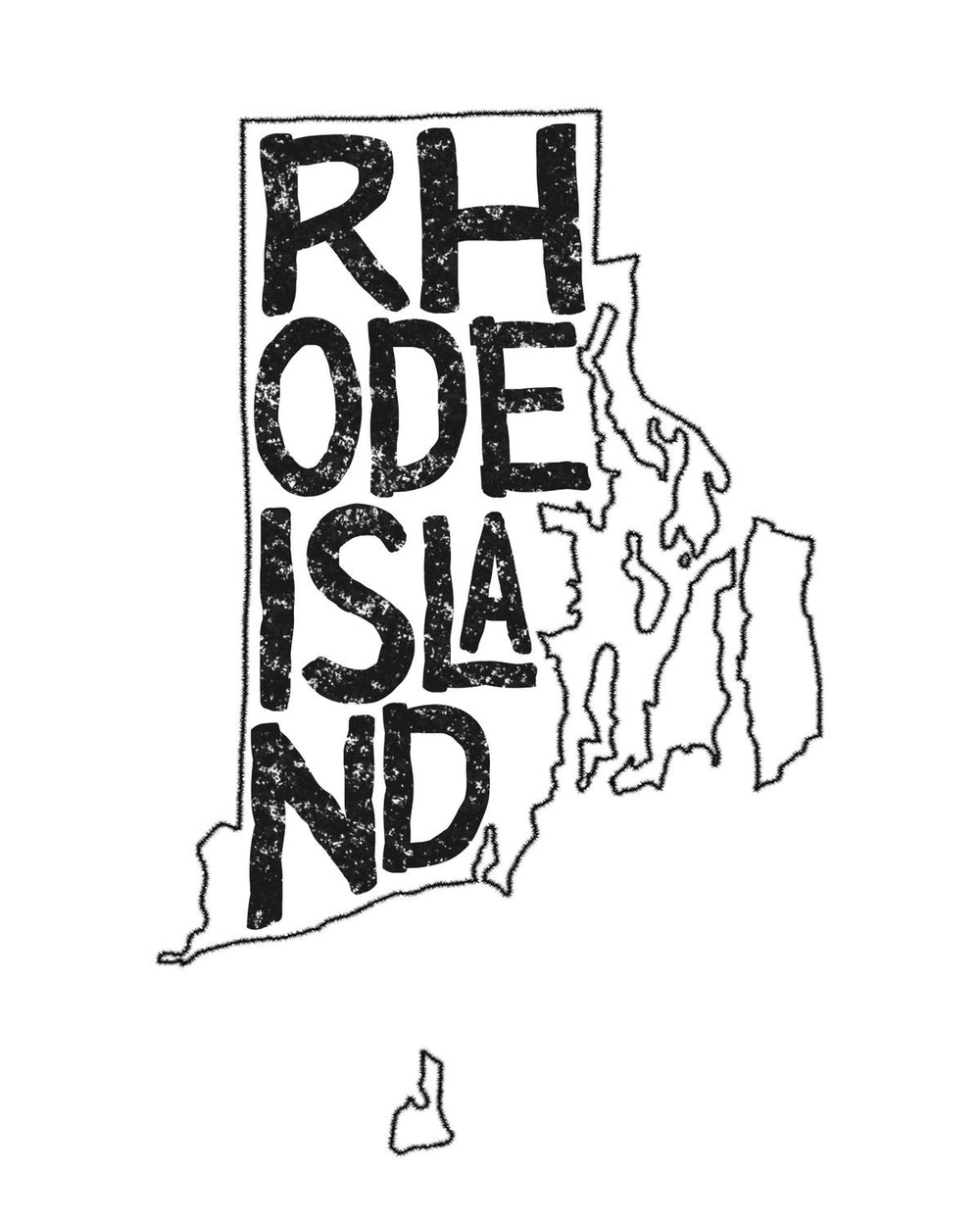 Rhode Island Minimalist State Map