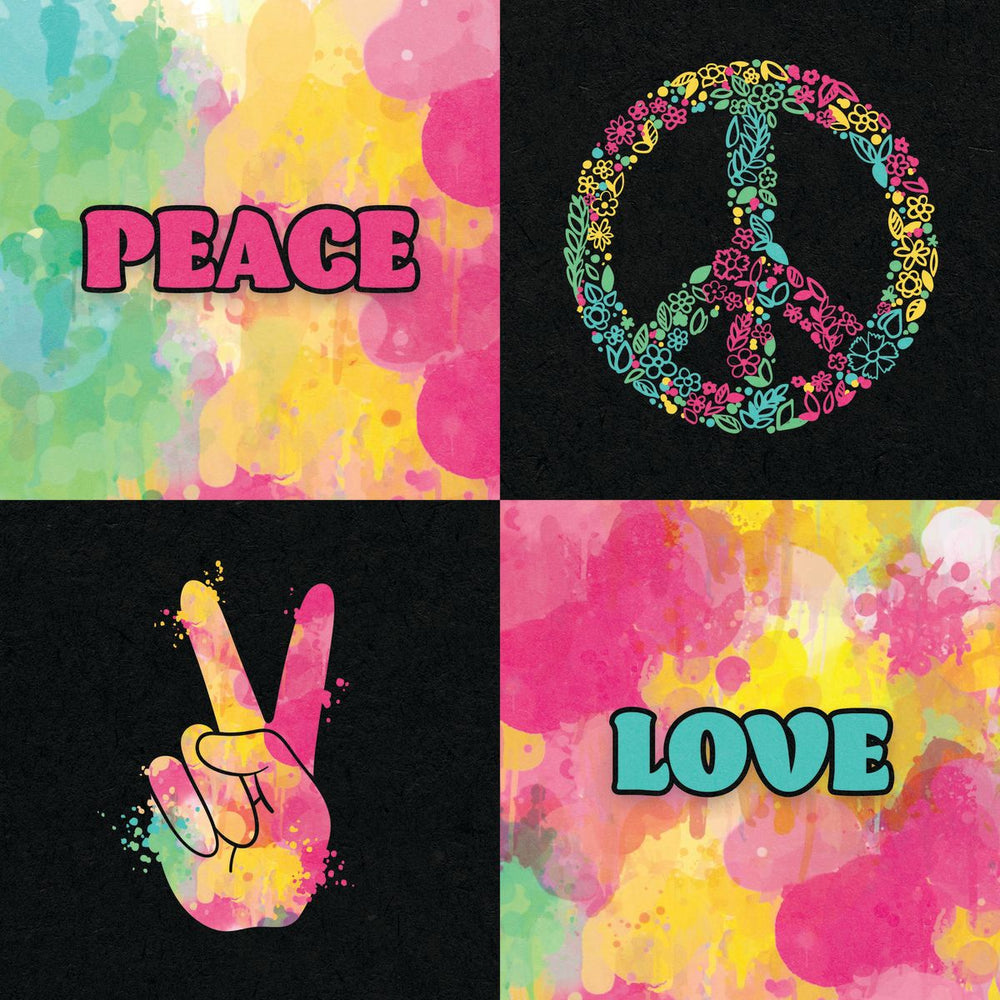 Peace Love Hippie Typography