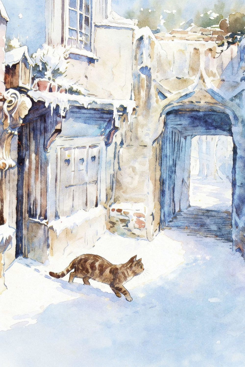 Winter Cat in Snow