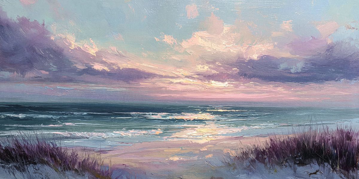 Pastel Beach Sunset