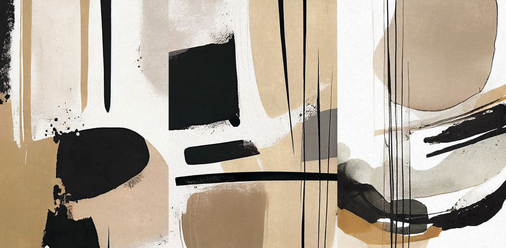 Beige Modern Abstract Triptych