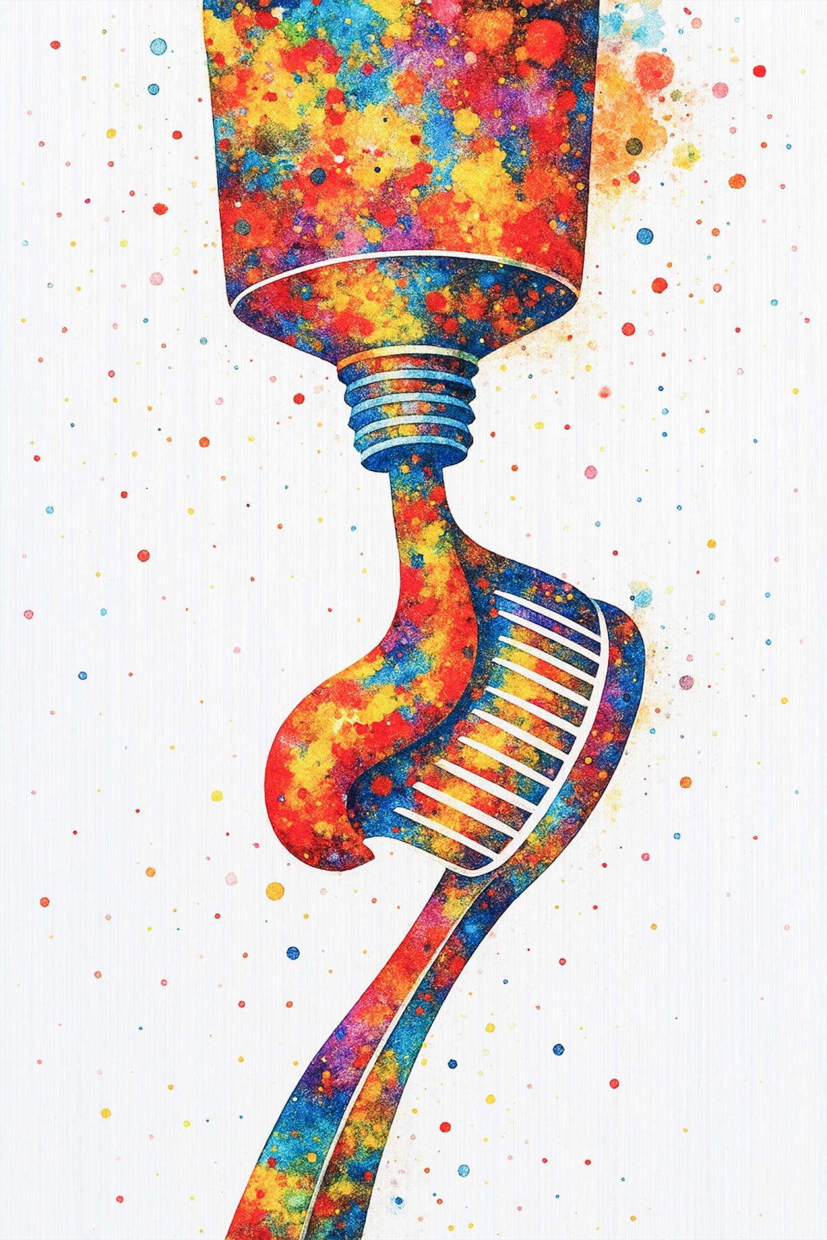 Colorful Toothbrush And Toothpaste