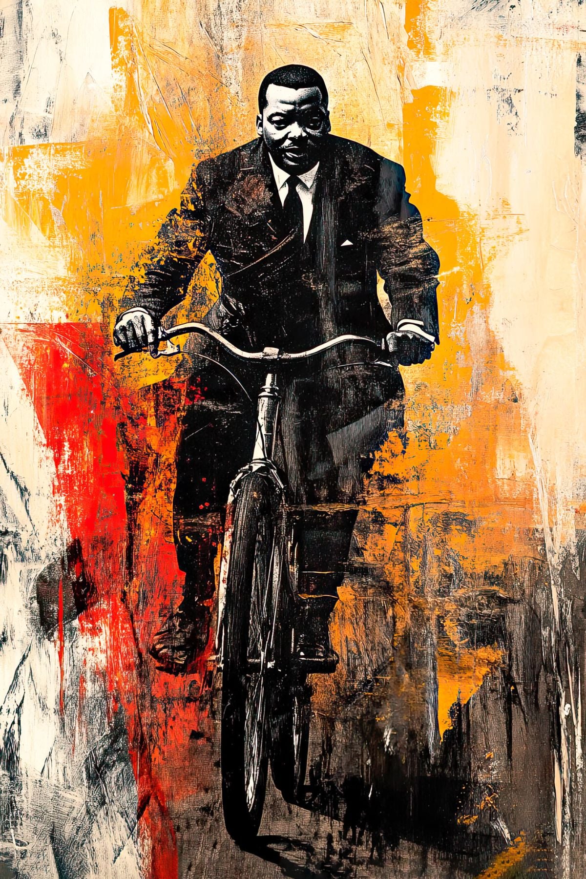 Martin Luther King Jr. Riding A Bike