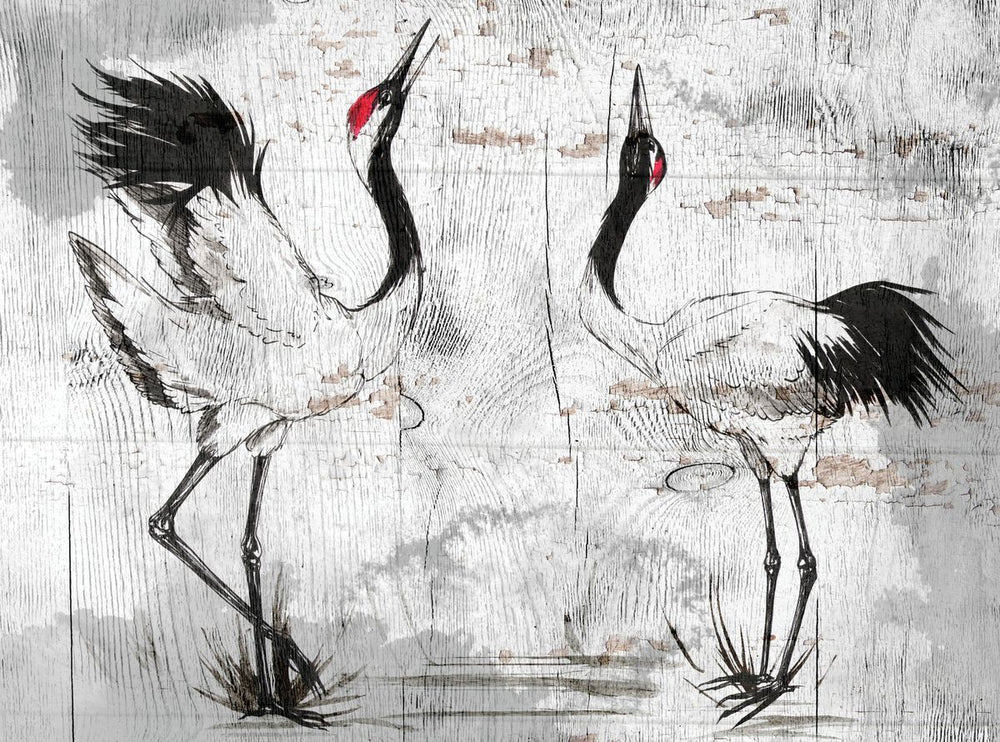 Rustic Japanese Cranes