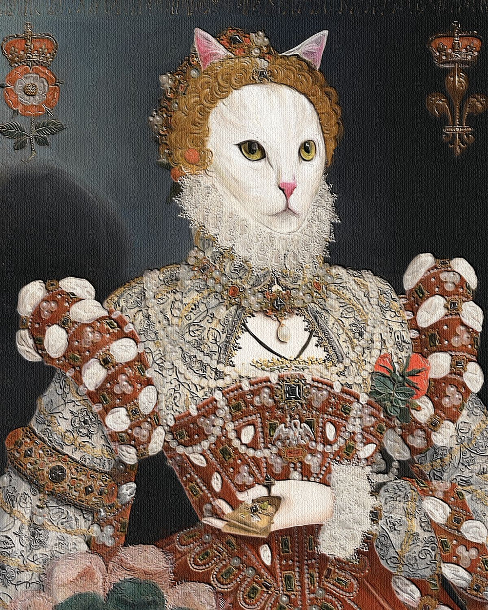 Portrait Of Queen Elizabeth I Inspired Dog