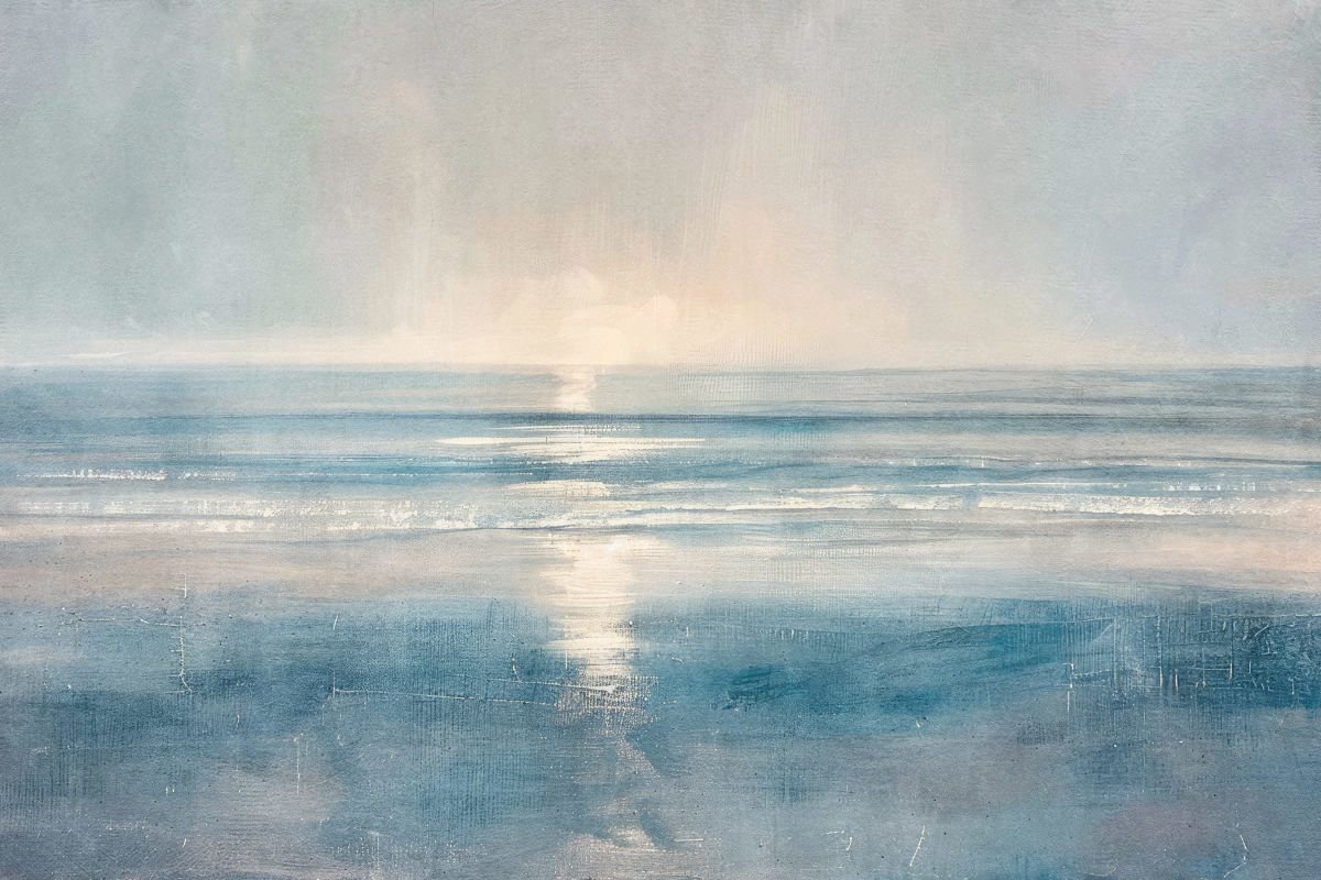 Ocean Shimmers At Sunrise Wall Art