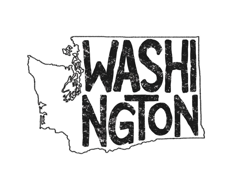 Washington Minimalist State Map