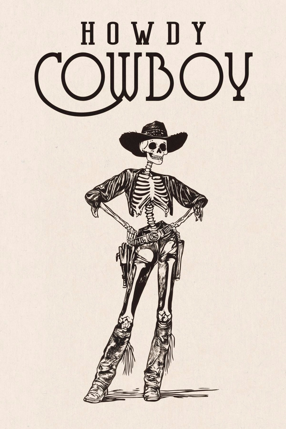 Cowgirl Skeleton - Howdy Cowboy