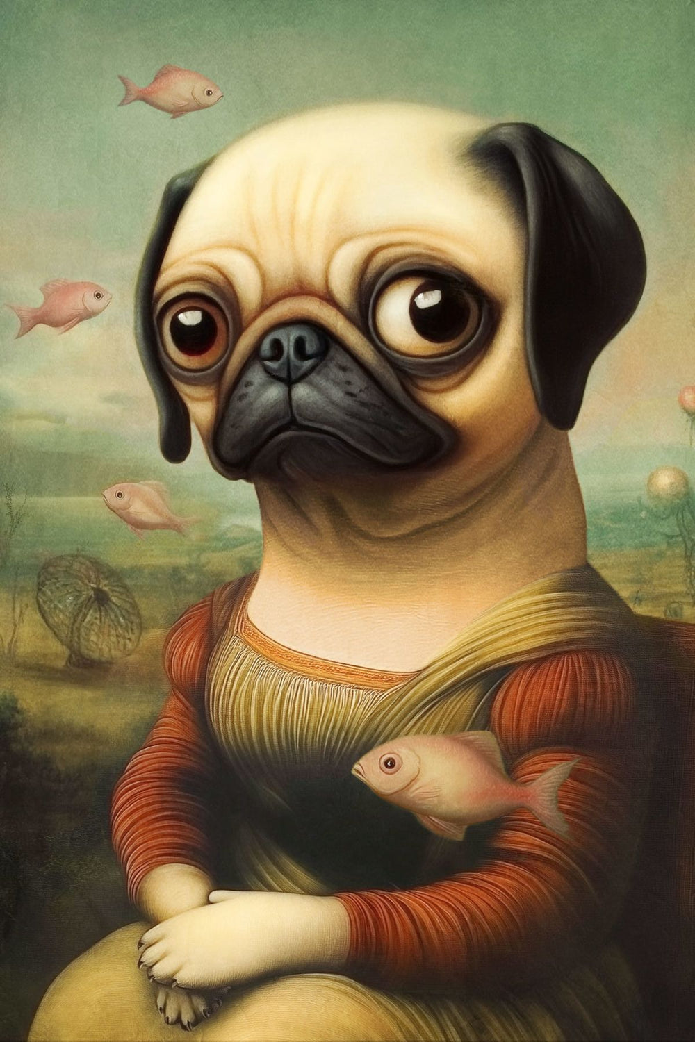 Mona Lisa Pug