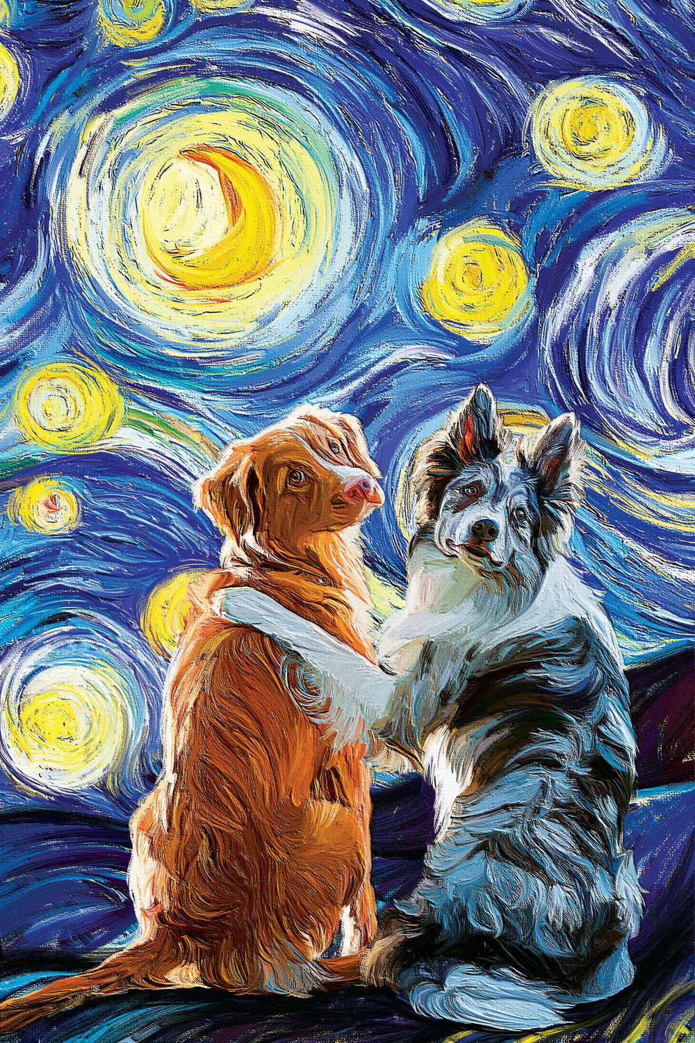 Dogs Starry Night