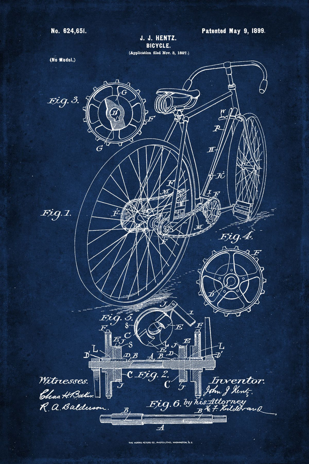 Bicycle 1899 Blue Patent