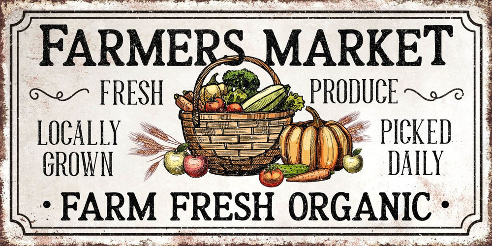 Organic Farmers Market Sign